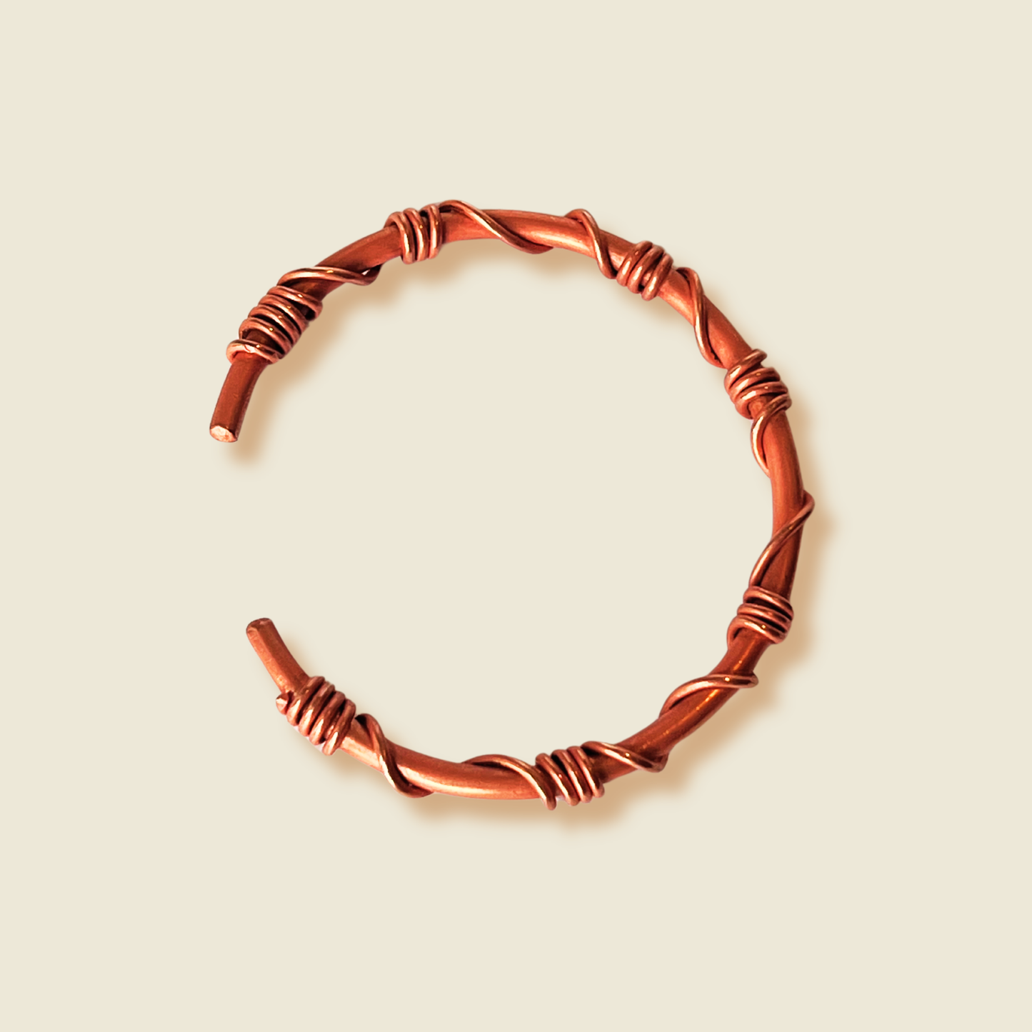 Spiral Shield Cuff – Sacred Copper Protection Bracelet