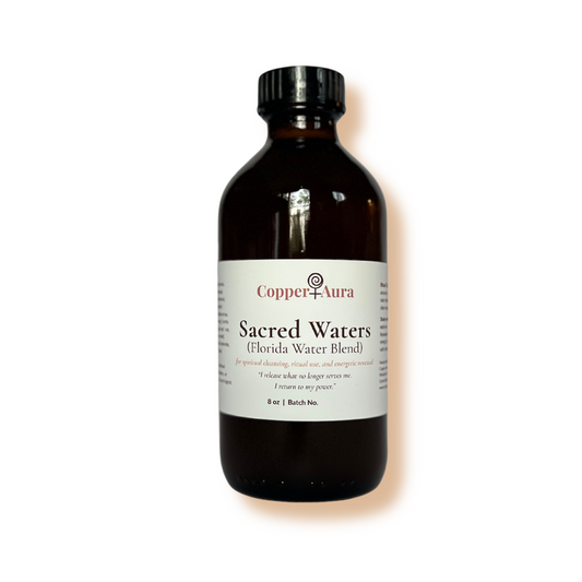 Florida Water blend in glass spray bottle with herbs – Sacred Waters by Copper Aura