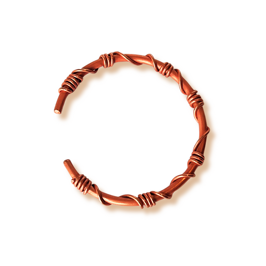 Spiral Shield Cuff – Sacred Copper Protection Bracelet